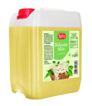 SPITZ erfrischender Holunder Sirup 5l Liter Kanister Einweg Sirup 1 + 6 = 7