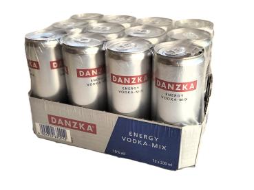 12 Dosen DANZKA Energy Vodka-Mix 0,33 L / 10% vol incl. 3 € Pfand