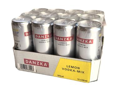 12 Dosen DANZKA Lemon Vodka-Mix 0,33 L / 10% vol incl. 3 € Pfand