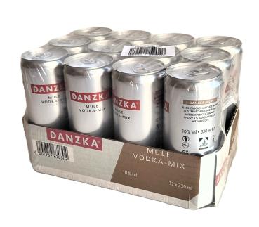 12 Dosen DANZKA Mule Vodka-Mix 0,33 L / 10% vol incl. 3 € Pfand