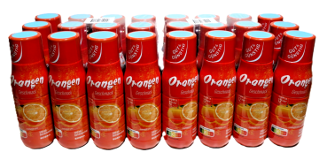24 Flaschen Gut &Günstig Getränkesirup Orangen Geschmack Konzentrat 500ml