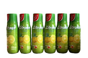 6 Flaschen Gut & Günstig Getränkesirup Zitronen Konzentrat Sprudler 500ml