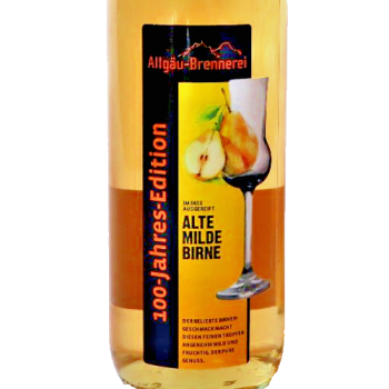 Preview: Allgäu Brennerei Alte milde Birne 35,0 % Vol 1,0 Liter  -Spirituose-