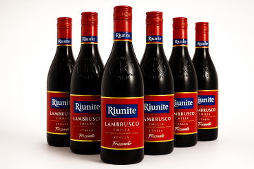 6 Flaschen Riunite Lambrusco Emilia IGT Rosso roter Perlwein 7,5% 1,5 l