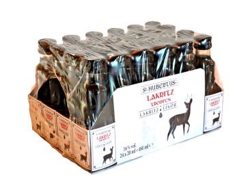 Preview: ST. Hubertus Lakritz Tropfen Likör 16 % Vol. 96 Flaschen x 0,02 Liter 4 x 24 Flaschen