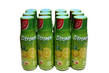 12 Flaschen Gut & Günstig Getränkesirup Zitronen Konzentrat Sprudler 500ml