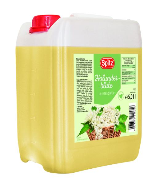 SPITZ erfrischender Holunder Sirup 5l Liter Kanister Einweg Sirup 1 + 6 = 7
