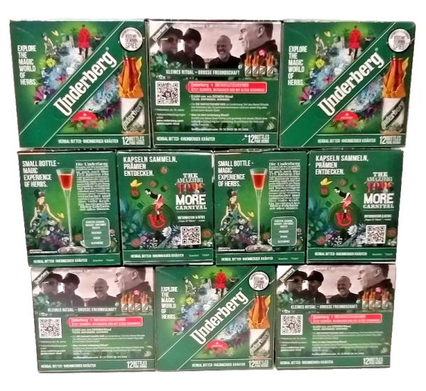 10 x 12er Karton = 120 Flaschen Underberg Kräuterlikör 44% Vol. 0,02 l