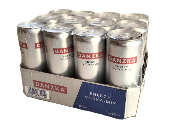 12 Dosen DANZKA Energy Vodka-Mix 0,33 L / 10% vol incl. 3 € Pfand