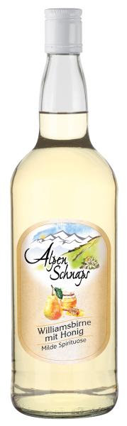 6 FLASCHEN Nannerl Alpenschnaps Steinbeisser Honig Williamsbirne 33% Vol. 1 Liter