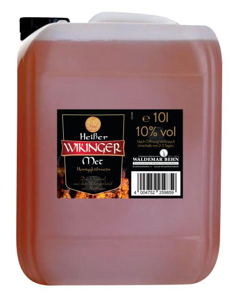 Original Behn Heisser Wikinger Met Honiglühwein 10% 10 l Liter Kanister Winter