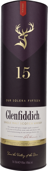 Glenfiddich 15 Years Old Solera Fifteen in GP 40% Vol. 0,7 Liter