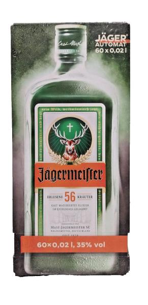 Jägermeister Kräuterlikör 35% Vol. 60 x 0,02 l - 20 ml Minis SHOTS TO GO Automat