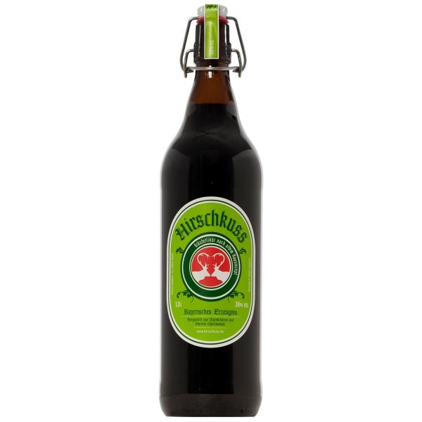 Hirschkuss Kräuterlikör 38% Vol. 1 L Liter in der Bügelflasche