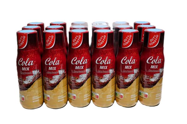 18 Flaschen Gut &Günstig Getränkesirup Cola Mix Sirup Konzentrat Sprudler 500ml