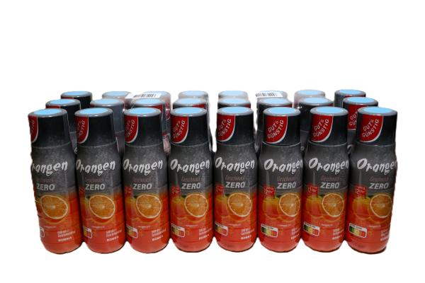 24 Flaschen Gut & Günstig Orangen Zero Getränkesirup Konzentrat Sprudler 500ml