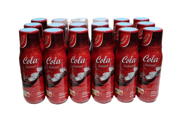 18 Flaschen Gut &Günstig Sirup Cola Geschmack Konzentrat Sprudler 500ml