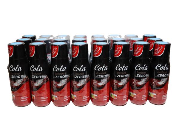 24 Flaschen Gut & Günstig Getränkesirup Cola Zero Sirup Konzentrat Sprudler 500ml
