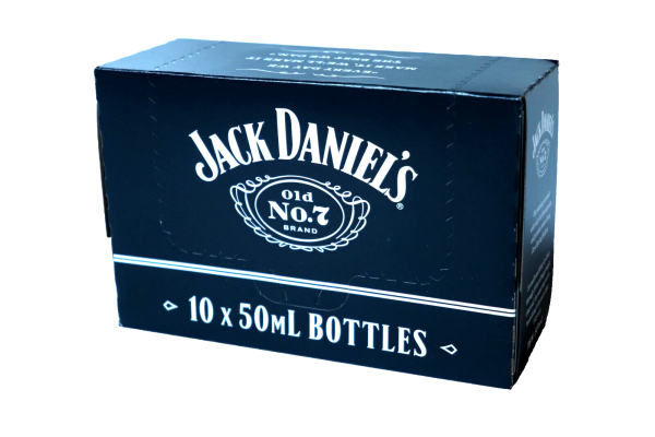 10 PET FLASCHEN 0,05 l Jack Daniels Old No.7 Mini 5cl Miniatur 40% Vol.