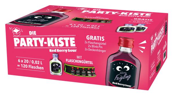 KLEINER FEIGLING PARTY - KISTE 6 x 20/0,02 RED BERRY SOUR 15 % + Gratiszugaben